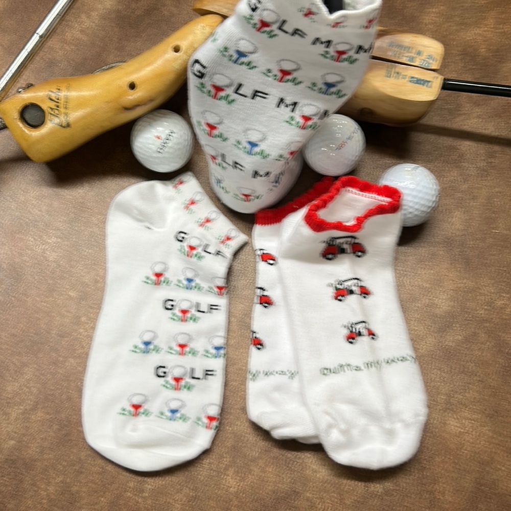 Two new golf  socks ! Low cut. Can’t play anymore.